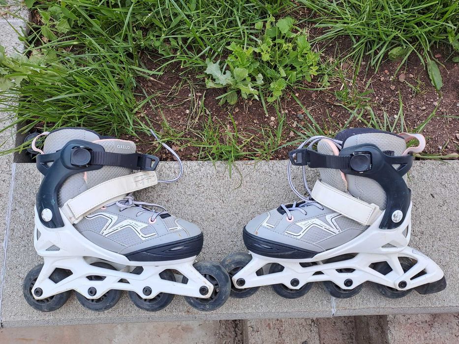 РОЛЕРИ FIT3, СВЕТЛОСИВИ, OXELO + подарък при покупка на двата чифта