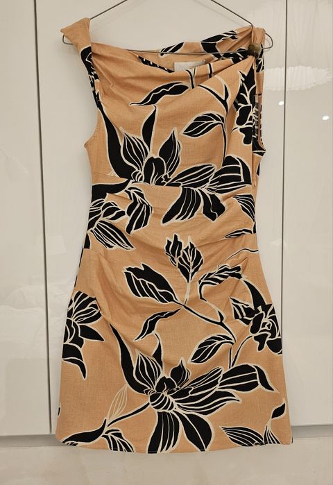 ZARA Linen Dress рокля лен M