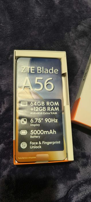 " ZTE Blade A56 ", 64GB, 12GB, Dual SIM, Celestial Black