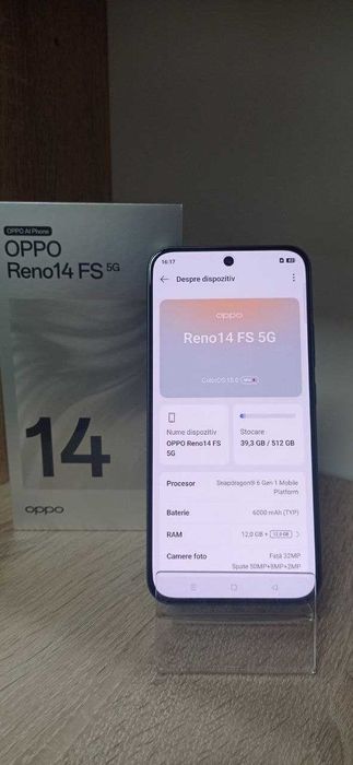 Oppo, Reno14 FS 5G, 12/512GB/Fin X Amanet cod 120945