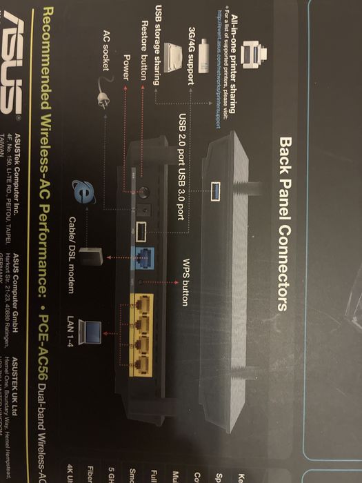 Vand router dual band Asus