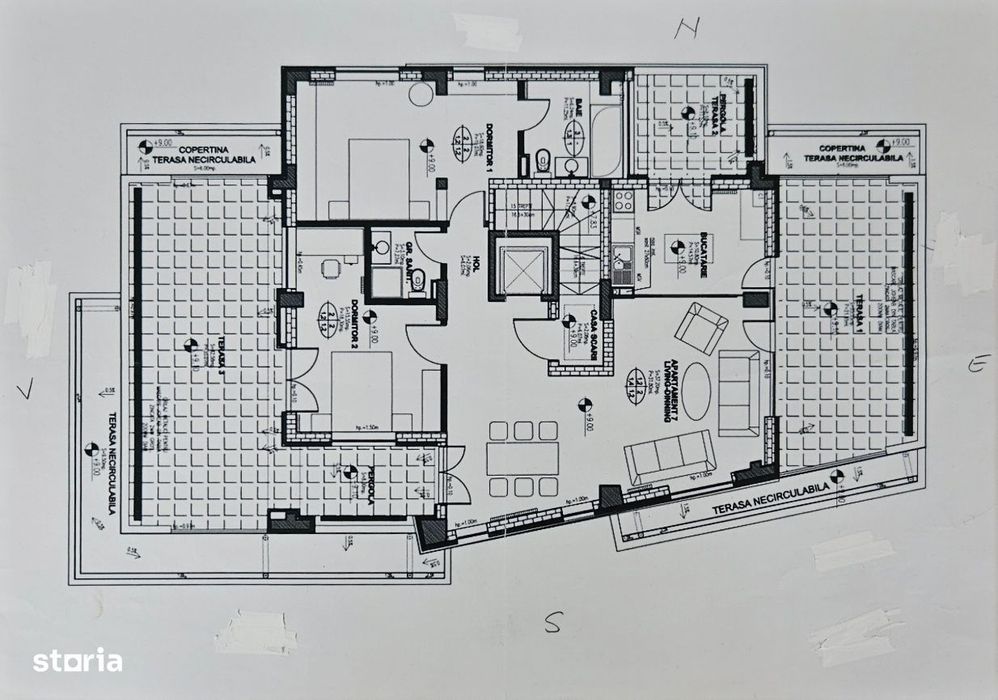 Apartament 3 camere tip penthouse | 155 mp | Parcare inclusa | Pipera