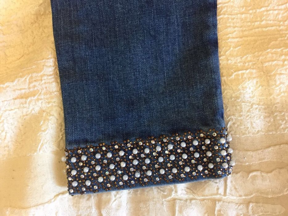 Джинсы турция со стразами