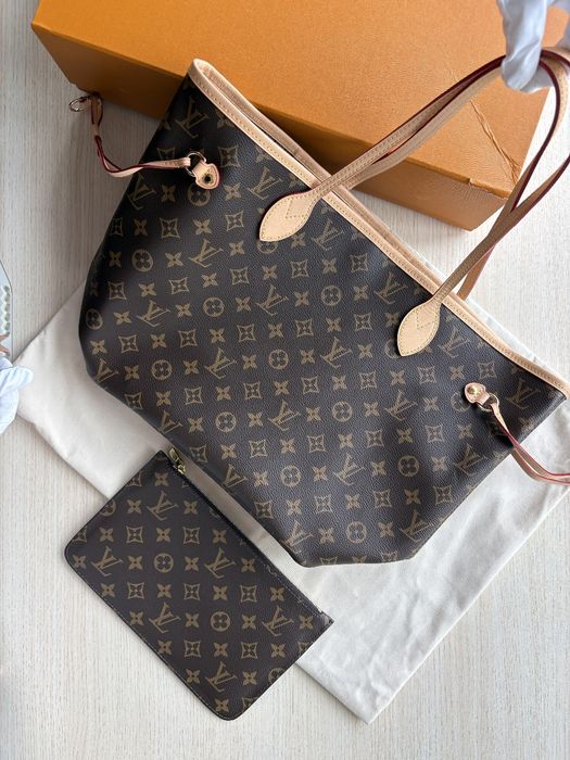 Louis Vuitton Neverfull MM, нова, пълен комплект