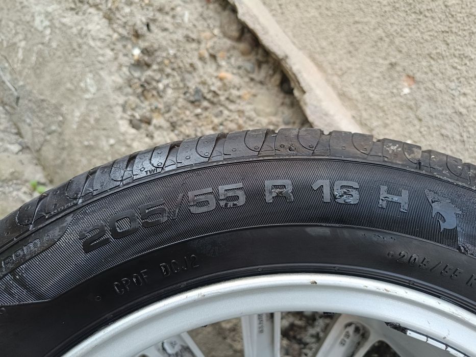 Set 4 jante aliaj originale Opel GM R16 + anvelope Uniroyal 205/55 R16