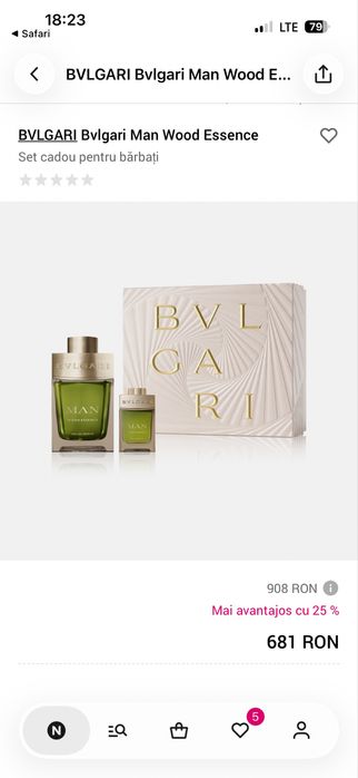 Set Cadou Bvlgari Man Wood Essence Apa de Parfum Original