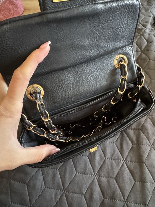 Дамска чантичка Chanel, бяла/черна/розова