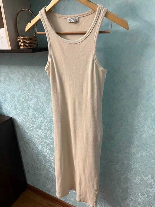 Платье Бежевое Defacto в рубчик Бежевый