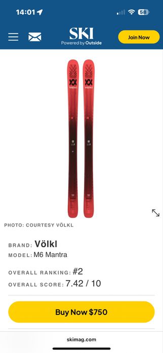 Ski/Schiuri freeride all mountain Volk Mantra m6, 177 cm