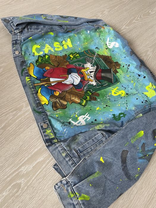 джинсовка ручная роспись кастом рисунки роспись одежды