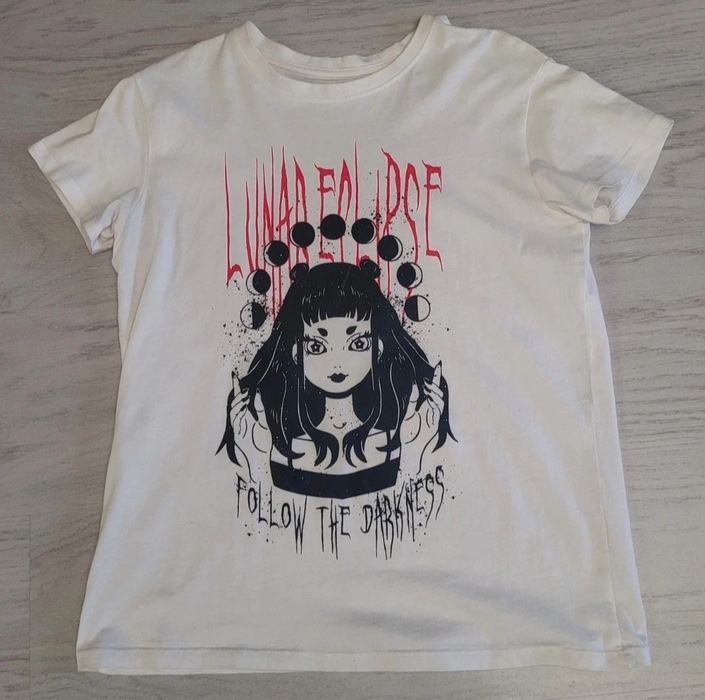 Tricou alb- Cropp- Marimea S