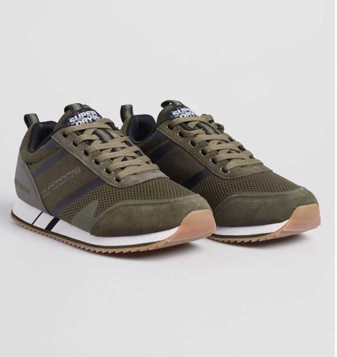 Adidasi/pantofi sport Fero Superdry de culoare VERDE KAKI