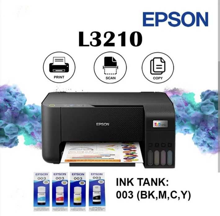 МФУ Epson Eco Tank L3200 L3210 цветной струйный, черный