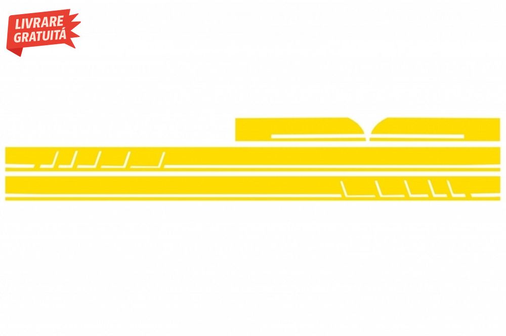 Set Stickere Capota Plafon Portbagaj si Laterale Galben Mat Mercedes C