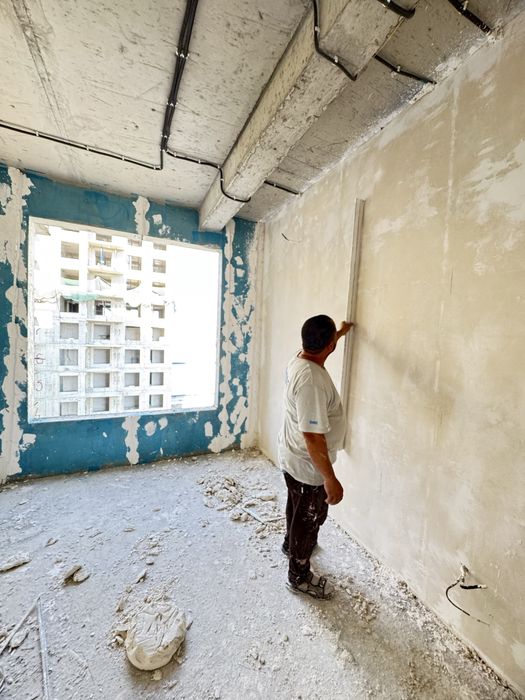 Механизированная штукатурка гипсовая ротбанд