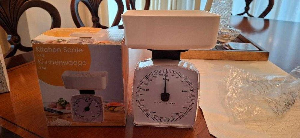 Cantar bucatarie nou 5 kg si timer inox 1 ora