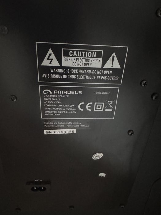 Boxa Bluetooth Amadeus GiGa party box