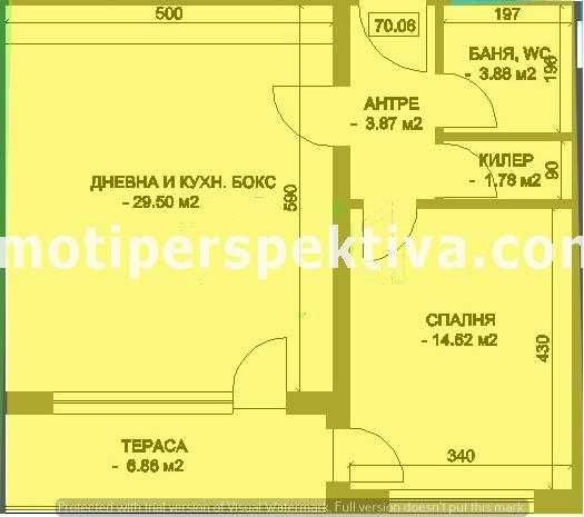 Продава се Двустаен апартамент в Пловдив, Коматево - 81 кв.м за 902 €/кв.м - Снимка #1