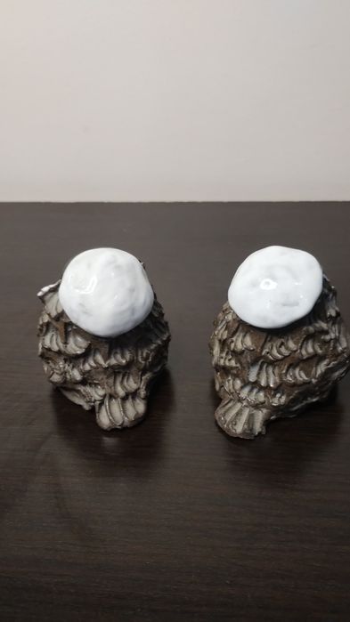 Изключително сладки фигурки на бухалчета. Арт керамика.