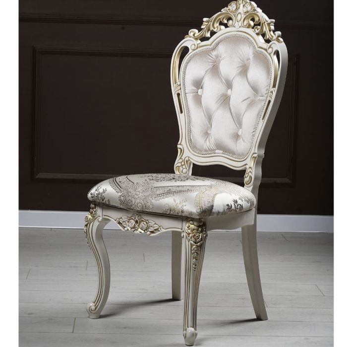 Стул Ideal Turkestan Джоконда, 112x55x50 см, слоновая кость, золотисты