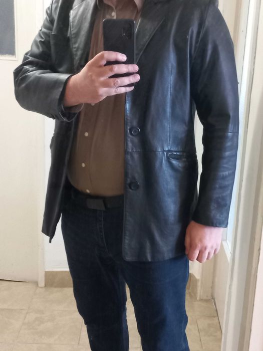 мъжко кожено сако за 1,80 - 1,90м.,  90-100 кг.