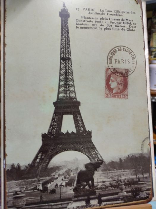Метална ретро табела Айфеловата кула