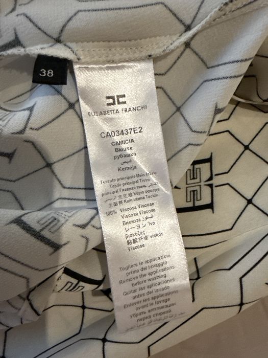 Риза Elisabetta Franchi бяло и черно