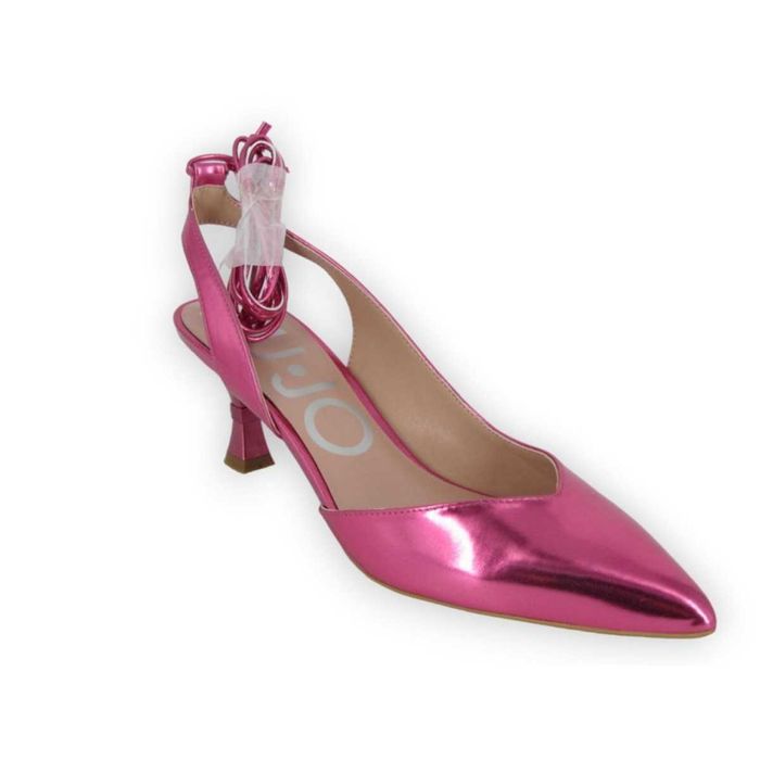 LIU JO № 36 – Дамски кожени сандали "FUCHSIA METALLIC" нови с кутия