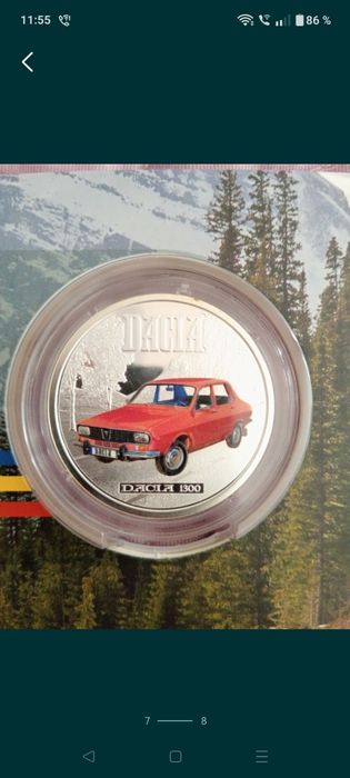 Moneda argint auto Dacia
