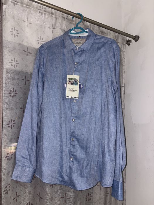 Cămașă de in Bruno Positano – French Blue
