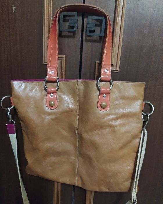 Кожанная стильная сумка