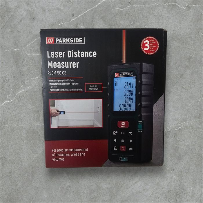 Telemetru  laser/ dispozitiv masurare distante/ suprafete  PARKSIDE
