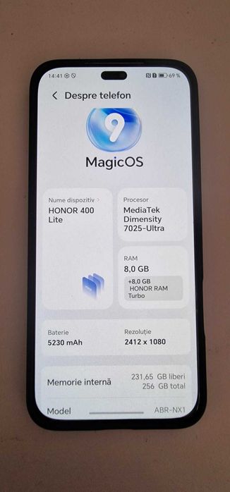 Vand tel.Honor 400 lite 8gb.ram.256gb.nou.