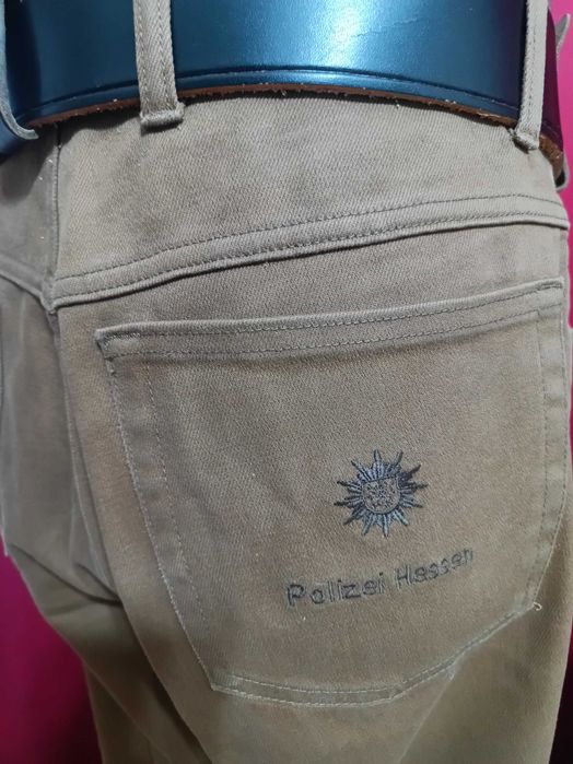 Pantaloni moto POLIZEI HESSEN ,blugi maron măsură 48 M