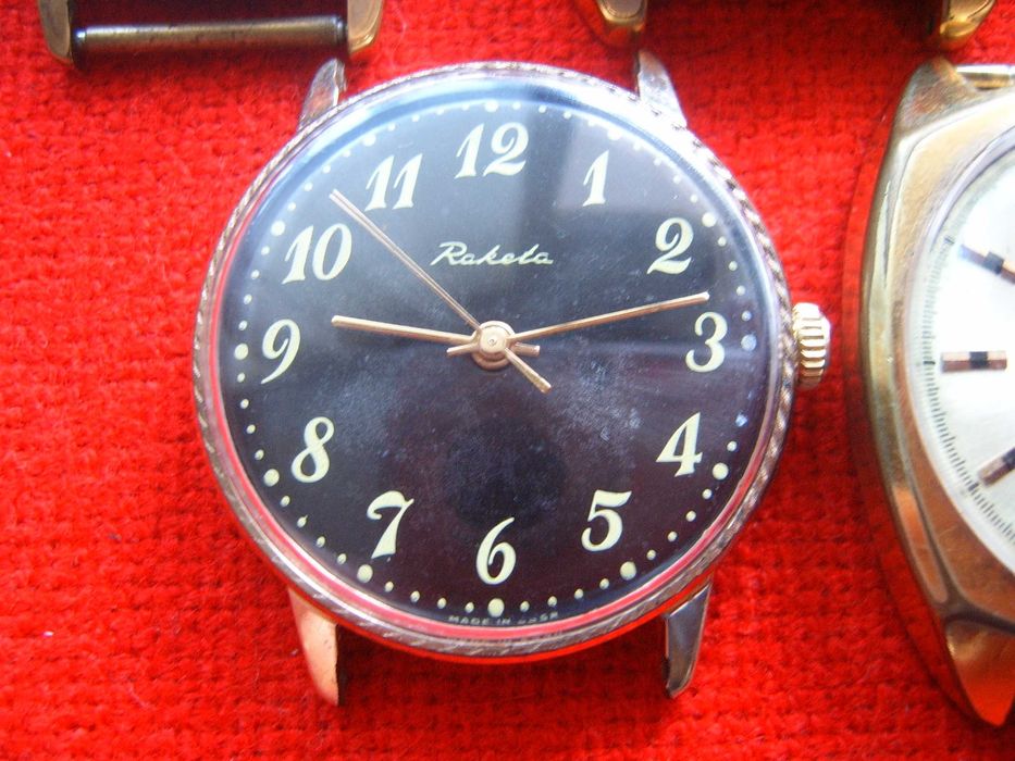 Raketa Ракета мъжки ръчни позлатени часовници СССР