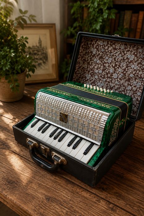 RAR! Acordeon Малыш (Malîș) Made in USSR, anii '70, stare excelentă, cu valiza originala, piesă de colecție
