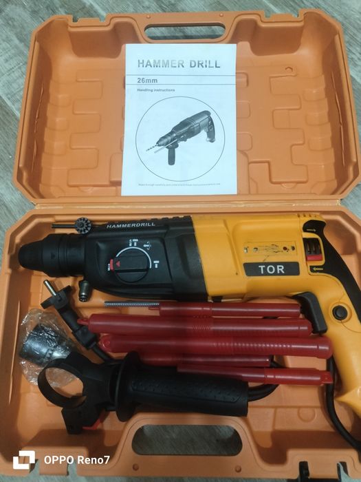 Перфоратор 26 мм HAMMER DRILL, в кейсе 

Перфоратор 26 мм HAMMER
