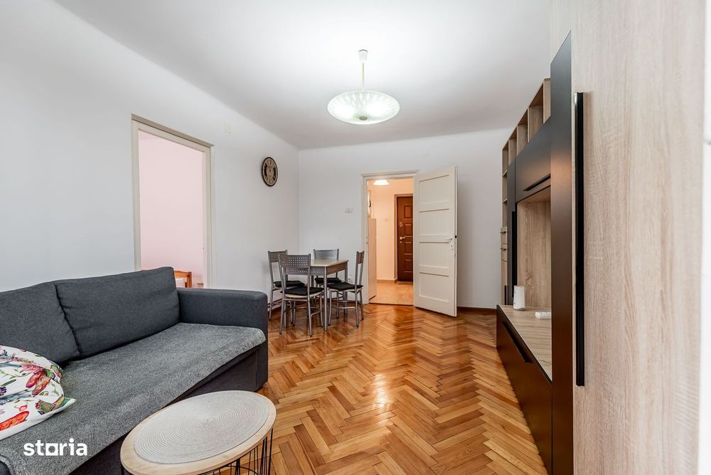 Câștigi o oră pe zi! Apartament cu 2 camere ultracentral, etaj 2