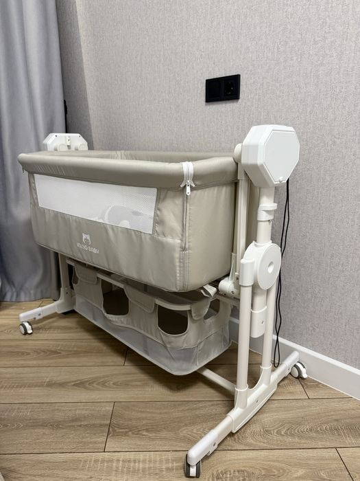 Электрическая приставная детская кроватка