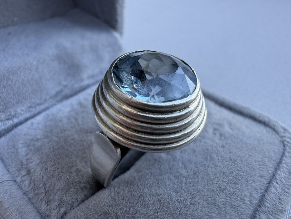 Inel din argint si acvamarin