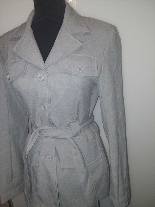 Sacou subtire lungime medie office gri