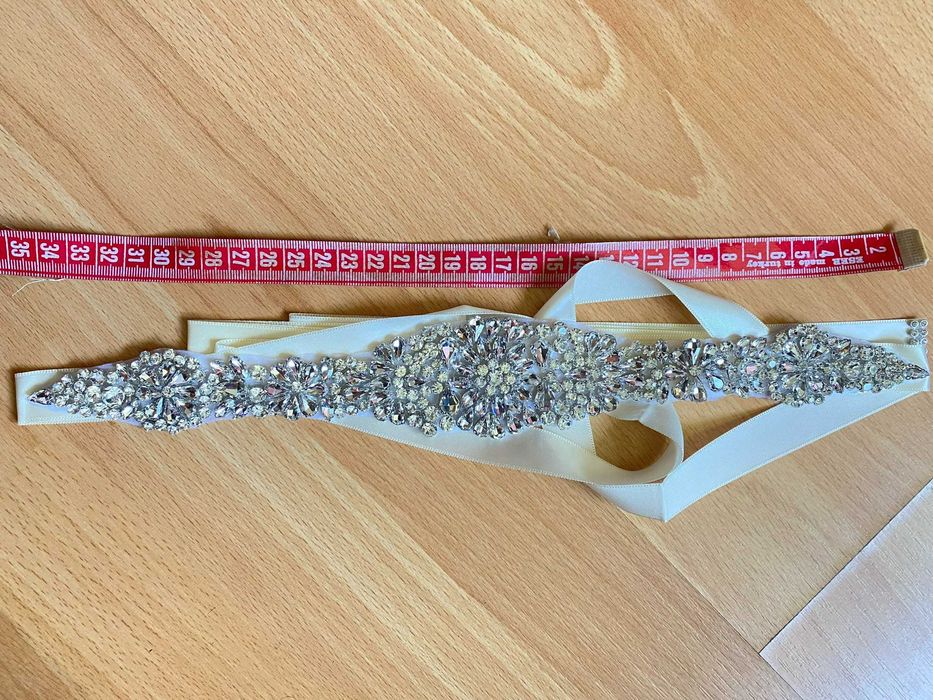 Brau cordon talie cu strasuri curea rochie eleganta sau mireasa nou