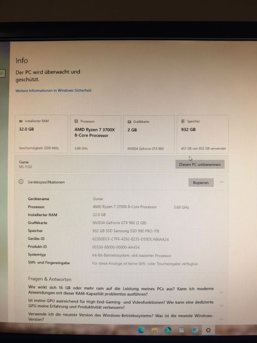 gaming pc AMD ryzen 7