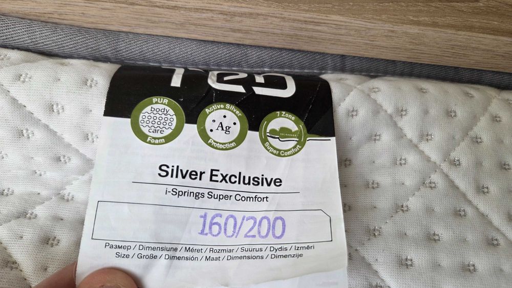 TED Silver Exclusive 160x200 матрак мулти покет 7 зони