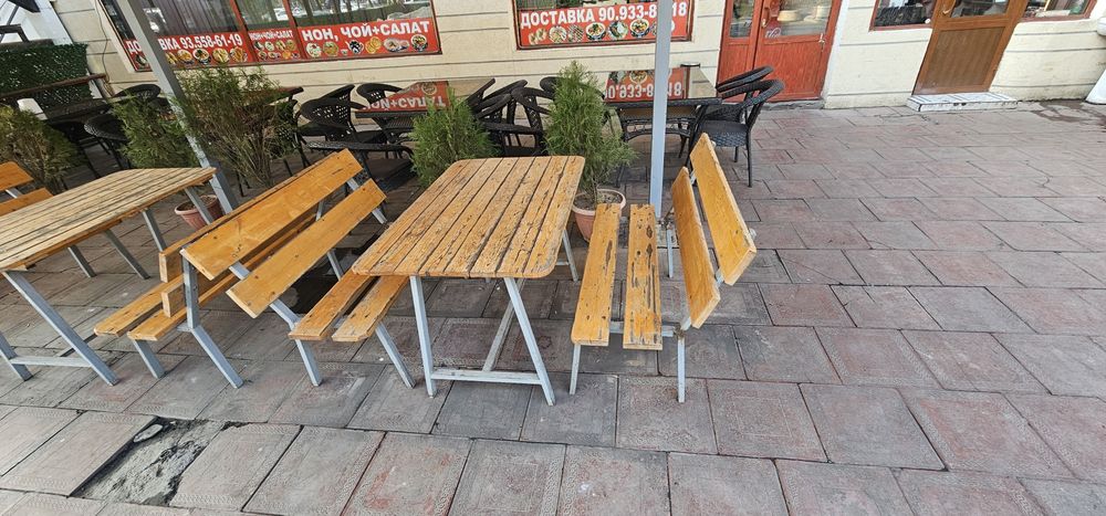 Продаётся столы и скамейке б/у