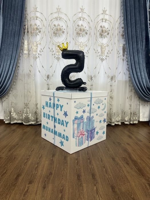 Tug'ilgan kunga sovg'a solish uchun karobka