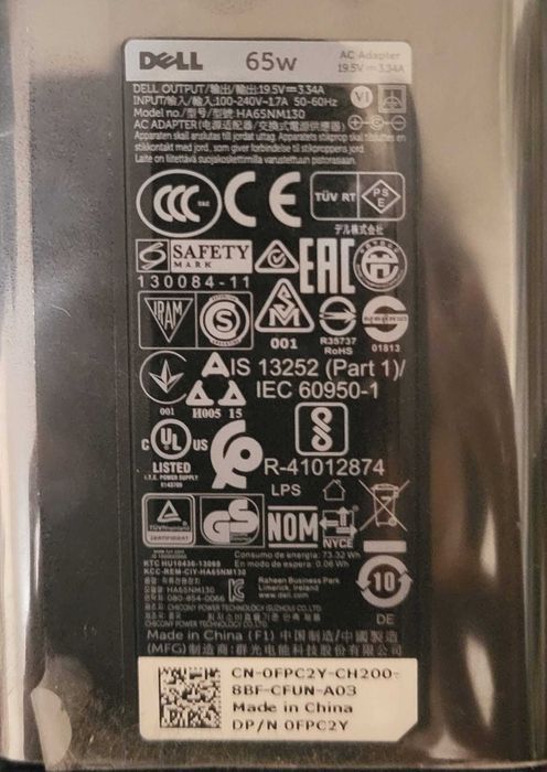 Incarcator DELL 65W HA65NM130