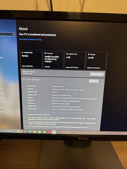 Vand PC complet Unitate+Monitor