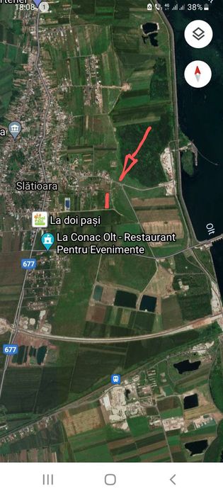 Teren intravilan Slatioara-Olt, doua deschideri, latimi de 14 m