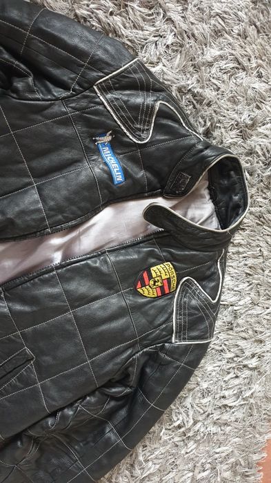 PORSCHE Естественна кожа Марково Оригинал яке!В-65см/Ш-50см/Р-58-500лв